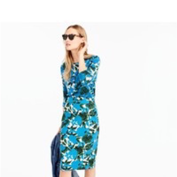 J. Crew Blue Watercolour Floral “the No. 2 Pencil” Skirt - Picture 7 of 11